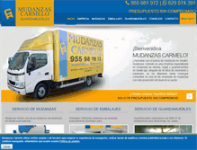 Tablet Screenshot of mudanzascarmelo.com